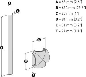 Organizer Meliconi Maskownica Cable Cover 65 Maxi Czarna (496001) 5