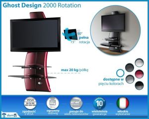 Meliconi Podstawa pod telewizor Ghost Design 2000 Rotation czarna (488086) 2