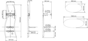 Meliconi Podstawa pod telewizor Ghost Design 2000 Rotation czarna (488086) 5