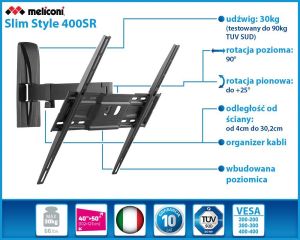 Meliconi Uchwyt Slim Style 400SR 40"-50" 2