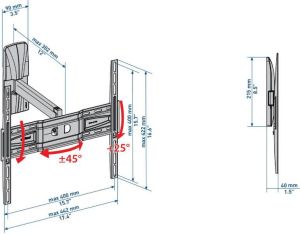Meliconi Uchwyt Slim Style 400SR 40"-50" 4