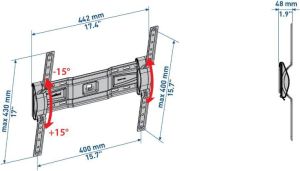 Meliconi Uchwyt Slim Style 400ST 40"-50" 3