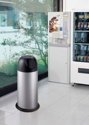 Kosz na śmieci Meliconi uchylny 40L stal nierdzewna (14430100006BA) 3