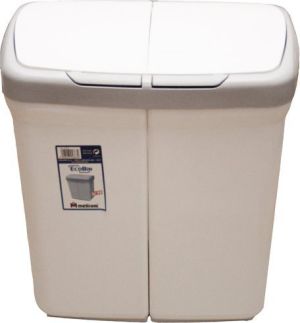 Kosz na śmieci Meliconi Ecobin do segregacji na przycisk 50L biały (14106102134BA) 3