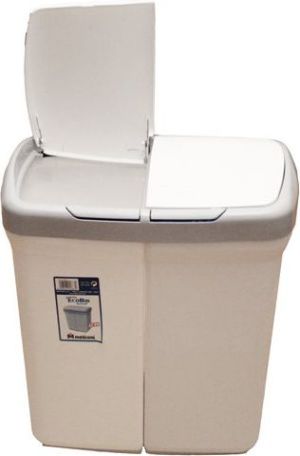 Kosz na śmieci Meliconi Ecobin do segregacji na przycisk 50L biały (14106102134BA) 4