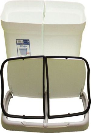 Kosz na śmieci Meliconi Ecobin do segregacji na przycisk 50L biały (14106102134BA) 6