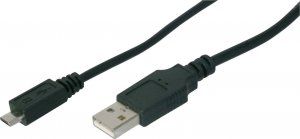 Kabel USB Digitus USB-A - microUSB 1.8 m Czarny (AK-300127-018-S) 1