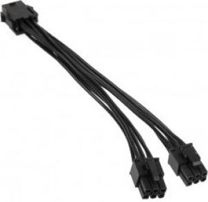 PCIe 6-pin - PCIe 6-pin x2, 0.15m, Czarny (ZUAD-766) 2