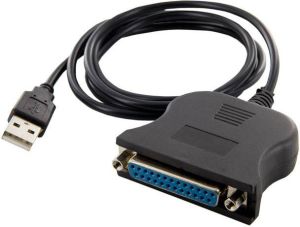 Kabel USB 4World USB M - LPT Port równoległy DB25 F 1.15m czarny (08734) 1