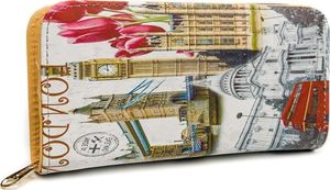 Dziewczęcy portfel print beżowy WSD-01 LONDON 1