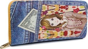 Dziewczęcy portfel niebieski print WSD-01 DOLAR 1