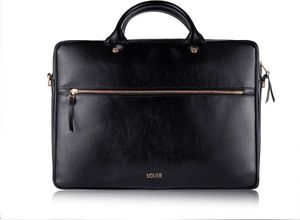 Torba Felice Skórzana damska torba na laptopa Felice czarna 4