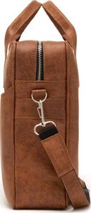 Torba Brdrene Skórzana torba męska na ramię, laptop Brodrene BL12 jasny brąz 4
