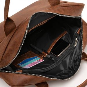 Torba Brdrene Skórzana torba męska na ramię, laptop Brodrene BL12 jasny brąz 6