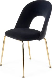 Selsey SELSEY Krzesło tapicerowane Bergenia czarne 1