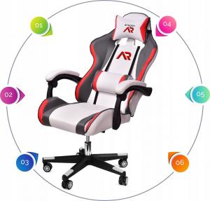 Fotel Aragon LOGO biało-czarny 8