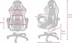 Fotel Aragon LOGO biało-czarny 9