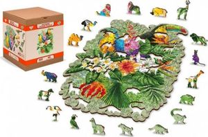 WOODEN CITY Puzzle drewniane 3D Ptaki tropikalne Tropical birds L 1