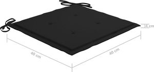 vidaXL Składane krzesła ogrodowe z poduszkami, 8 szt., drewno akacjowe 8