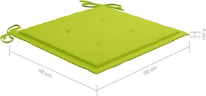 vidaXL Krzesła ogrodowe z poduszkami, 6 szt., lite drewno akacjowe 7