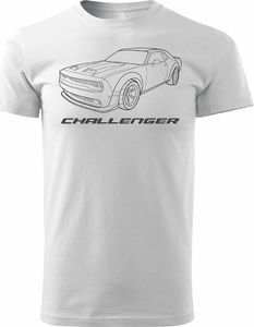 Topslang Koszulka z samochodem Dodge Challenger SRT męska biała REGULAR XL 1