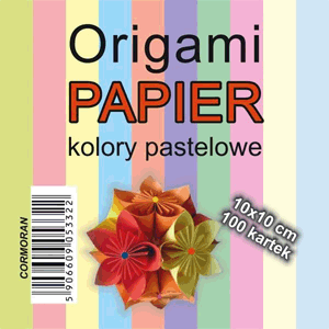 Cormoran Papier do origami, kolory pastelowe, 10x10 cm, 100 kartek 1