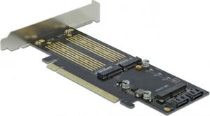 Kontroler Delock PCIe 4.0 x16 - M.2 M-key + M.2 B-key + mSATA (90486) 1