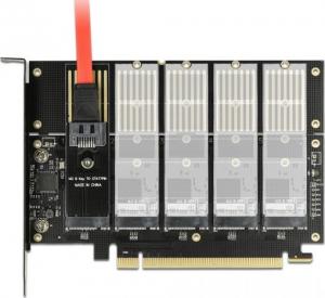 Kontroler Delock PCIe 3.0 x16 - 5x M.2 SATA (90435) 4