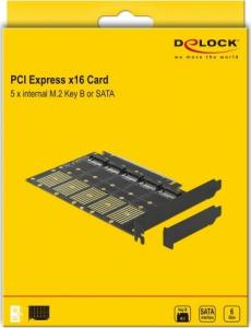 Kontroler Delock PCIe 3.0 x16 - 5x M.2 SATA (90435) 6