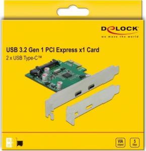 Kontroler Delock PCIe 2.0 x1 - 2x USB-C 3.2 Gen 1 (90493) 4