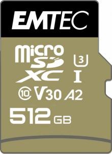 Karta Emtec Speedin Pro MicroSDXC 512 GB Class 10 UHS-I/U3 A2 V30 (ECMSDM512GXC10SP) 1