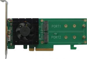 Kontroler Highpoint PCIe 3.0 x8 - 2x M.2 PCIe NVMe (SSD6202) 2