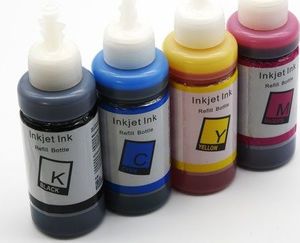 Tusz DD-Print Zgodny Zestaw tuszy EPSON L100 L110 L130 L200 L300 L455 T6641 CMYK 4x 70ml 2