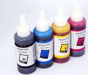 Tusz DD-Print Zgodny Zestaw tuszy EPSON L100 L110 L130 L200 L300 L455 T6641 CMYK 4x 70ml 3