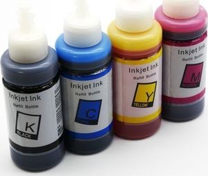 Tusz DD-Print Zgodny Zestaw tuszy EPSON L100 L110 L130 L200 L300 L455 T6641 CMYK 4x 70ml 4