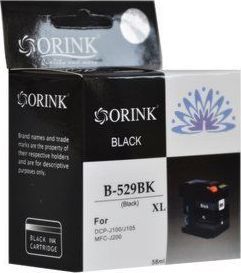 Tusz Orink ORINK Tusz LC529XLBK do drukarek Brother DCP J100 / DCP J105 / MFC J200 | Black | 58ml. 1