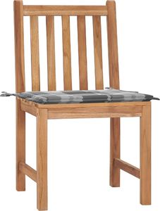 vidaXL Krzesła ogrodowe z poduszkami, 2 szt., lite drewno tekowe 2