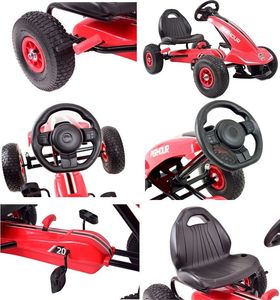 Super-Toys Gokart Na Pedały Koła Pompowane Hamulce/g203 15