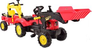 Super-Toys Traktor Na Pedały Z Przyczepą, Łyżką I Koparką TR3009 1