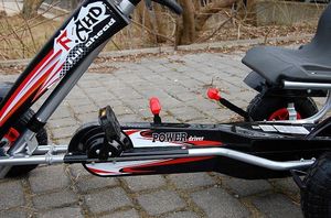 Super-Toys Gokart Mega na pedały, pompowane koła, do 60kg 3