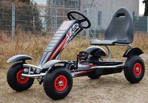 Super-Toys Gokart Mega na pedały, pompowane koła, do 60kg 9