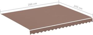vidaXL Zapasowa tkanina na markizę, brązowa, 3x2,5 m 6