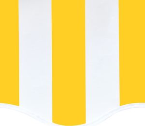 vidaXL Zapasowa tkanina na markizę, żółto-biała, 4x3,5 m 5