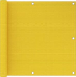 vidaXL Parawan balkonowy, żółty, 90x600 cm, HDPE 1