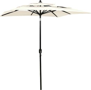 vidaXL 3-poziomowy parasol na aluminiowym słupku, piaskowy, 200x200 cm 1