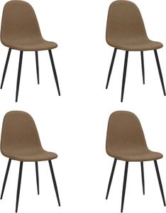 vidaXL Krzesła stołowe, 4 szt., 45x54,5x87 cm, ciemnobrązowe, ekoskóra 1