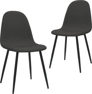 vidaXL Krzesła stołowe, 2 szt., 45x54,5x87 cm, czarne, ekoskóra 1
