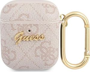 Guess Etui ochronne GUA24GSMP 4G Script Metal Collection do AirPods 1/2 różowe 1