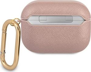Guess Etui ochronne GUAPSASMP Saffiano Script Metal Collection do AirPods Pro różowe 2