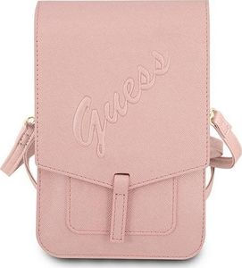 Guess Torebka Guess GUWBRSAVSPI różowy/pink Saffiano Script 2